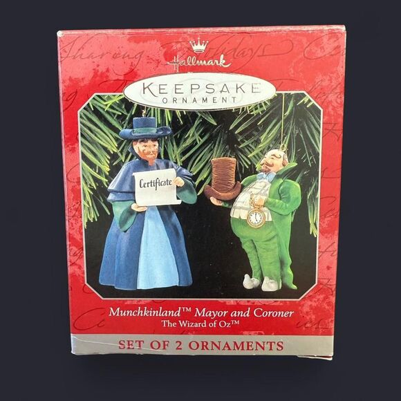 VTG '97 Hallmark Keepsake Ornament The Wizard of Oz Munchkinland Mayor & Coroner - Picture 5 of 8